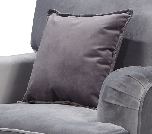 Velvet Grey 1 Seater Bella Sofa ASTBURY