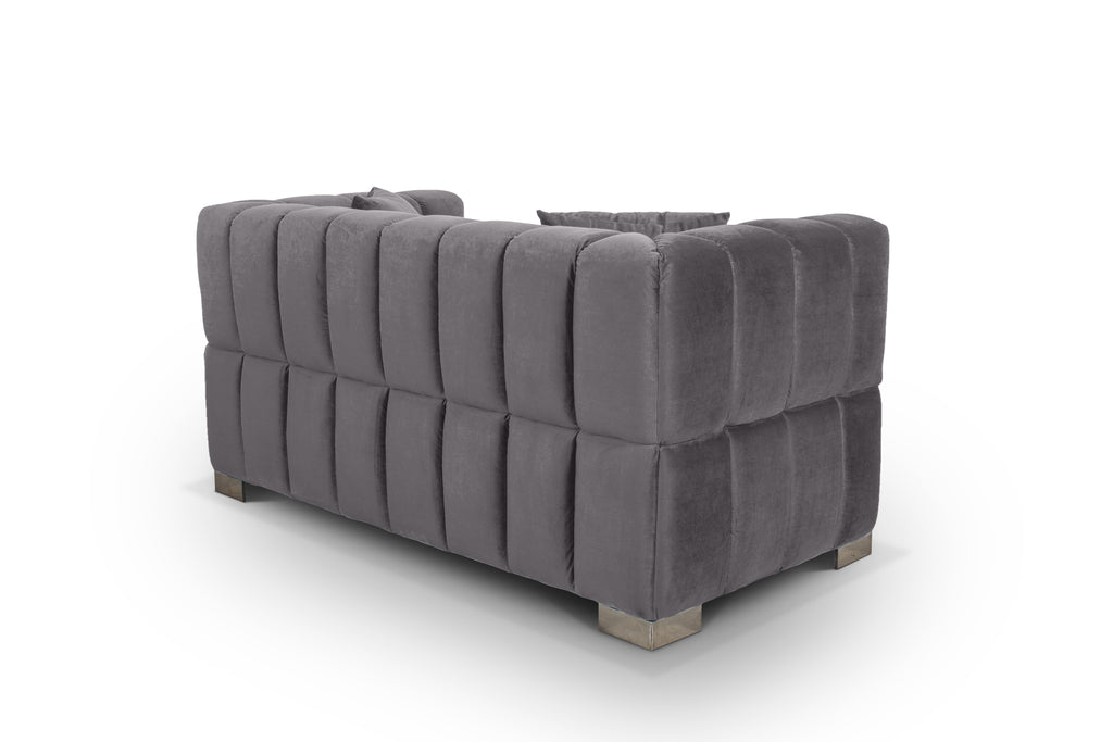 Velvet Grey 3 + 2 Seater Rochford Sofa Set