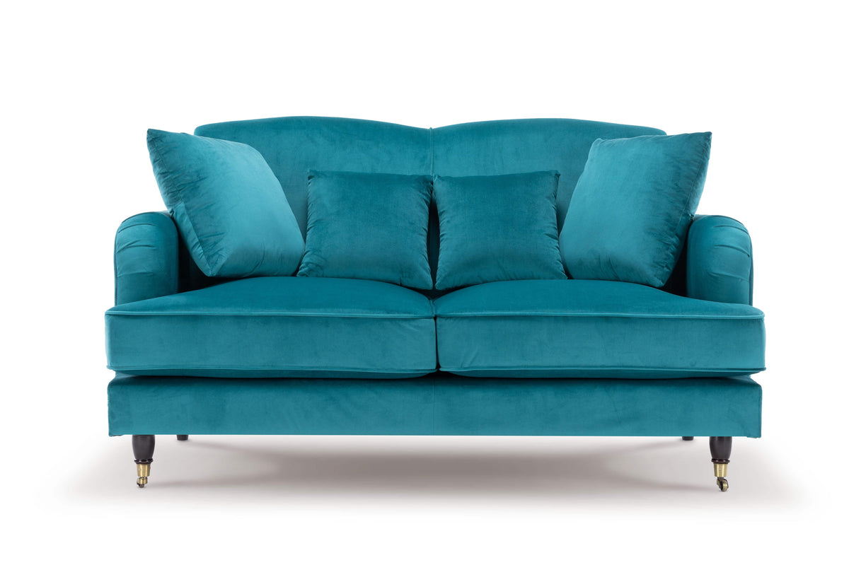 Velvet Teal 2 Seater Sofa ASHTON