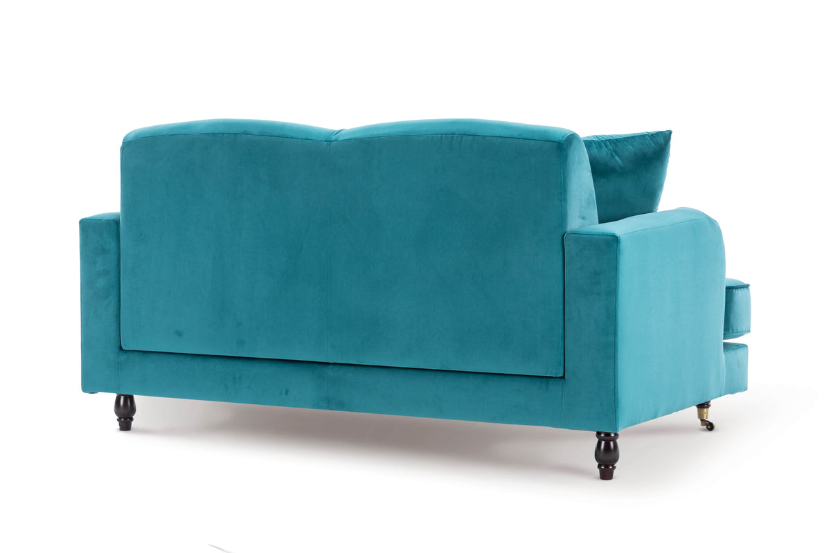 Velvet Teal 2 Seater Sofa ASHTON