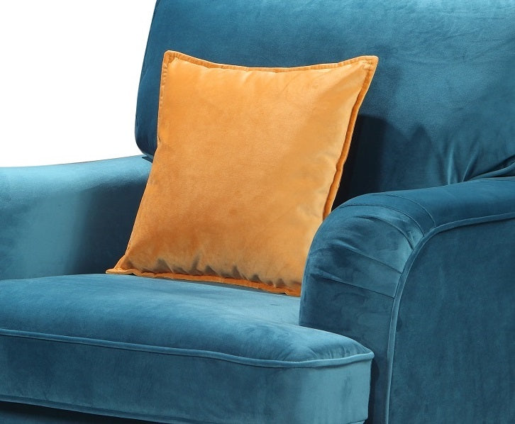 Velvet Turquoise / Teal 1 Seater Bella Sofa ASTBURY