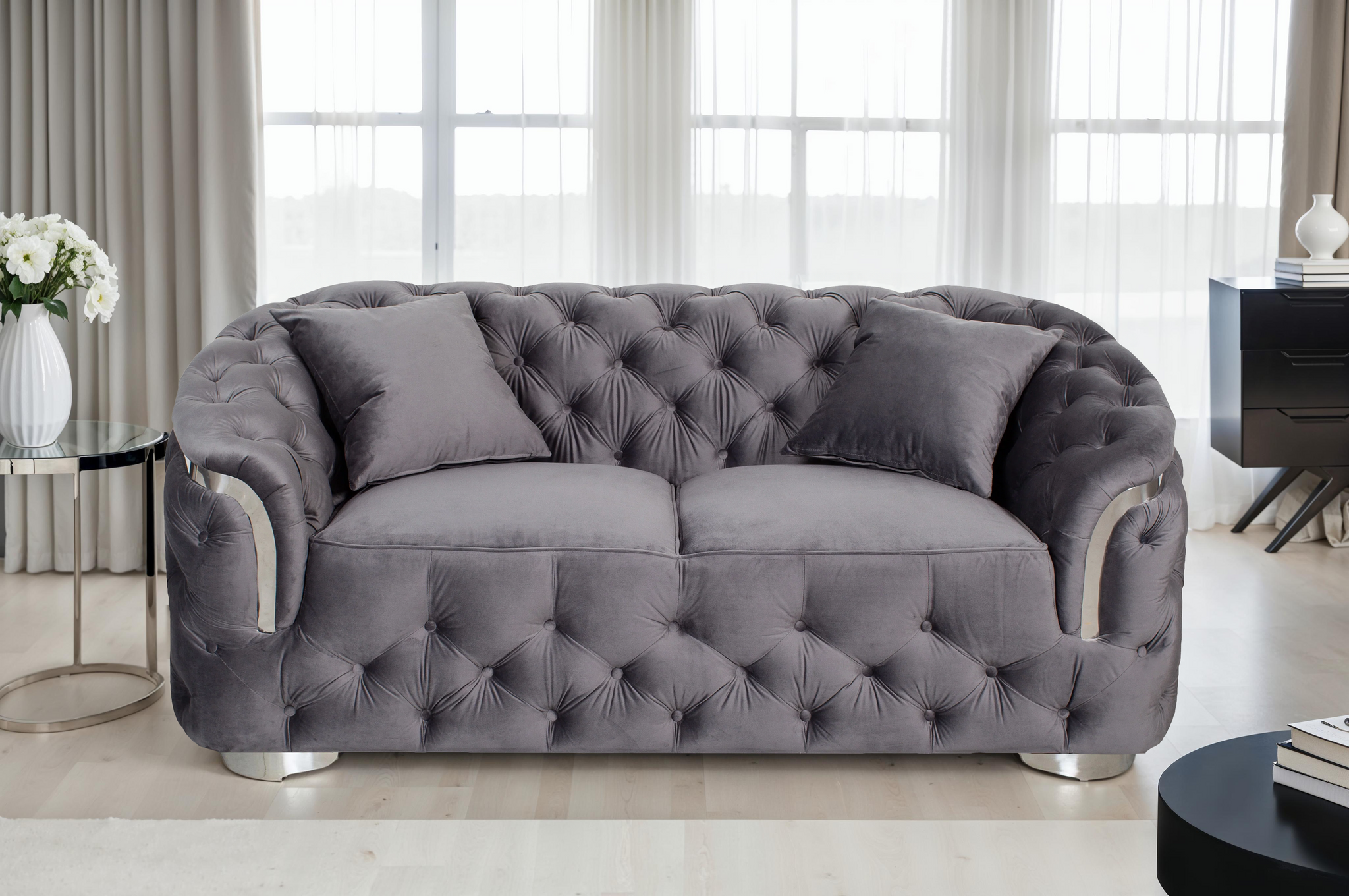 VELVET SOFA 2 SEATER LIGHT GRAY ダルトンDULTON（ダルトン） ソファ