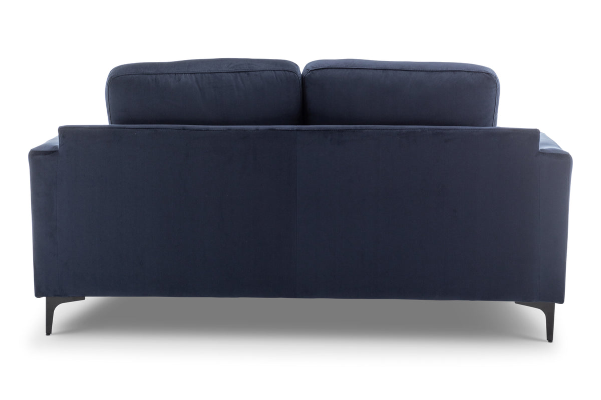 Velvet Navy Blue 2 Seater Sofa MARGHERA Back