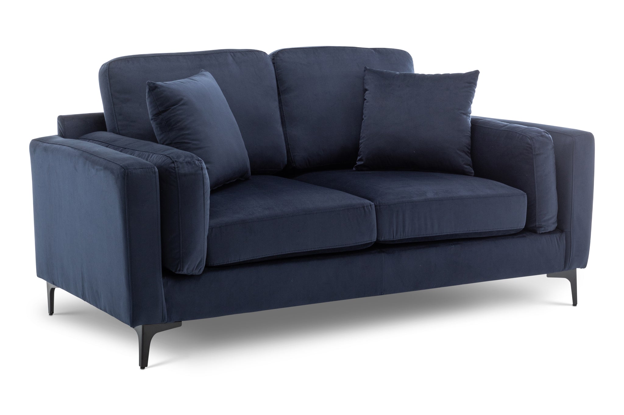 2 Seater Marghera Navy Blue Velvet Sofa – Lovesofas