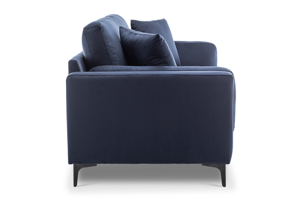 Velvet Navy Blue 3 Seater Sofa MARGHERA
