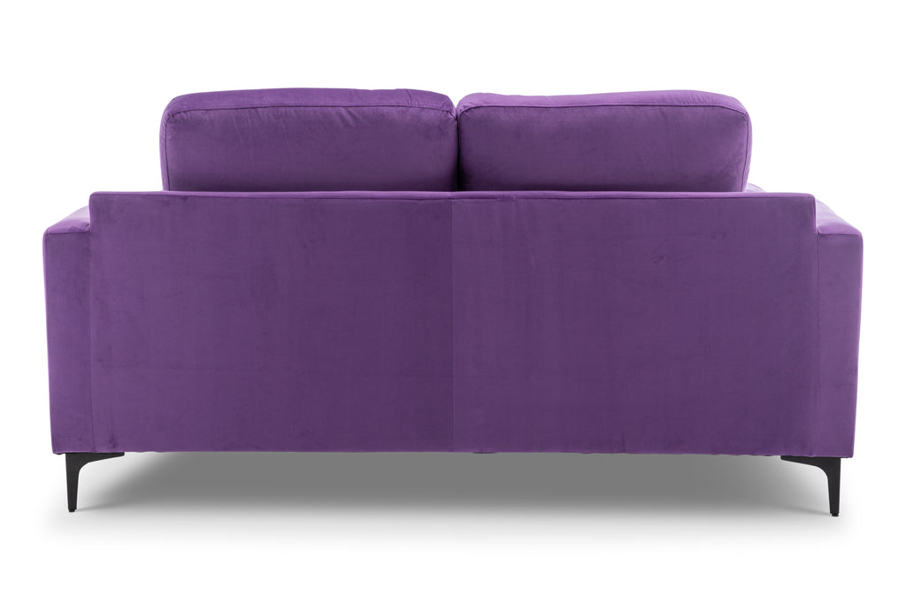 Velvet Purple 2 Seater Sofa MARGHERA Back