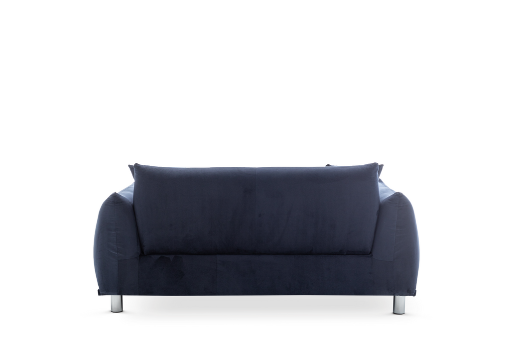 Velvet Navy Blue 2 Seater Murano Sofa