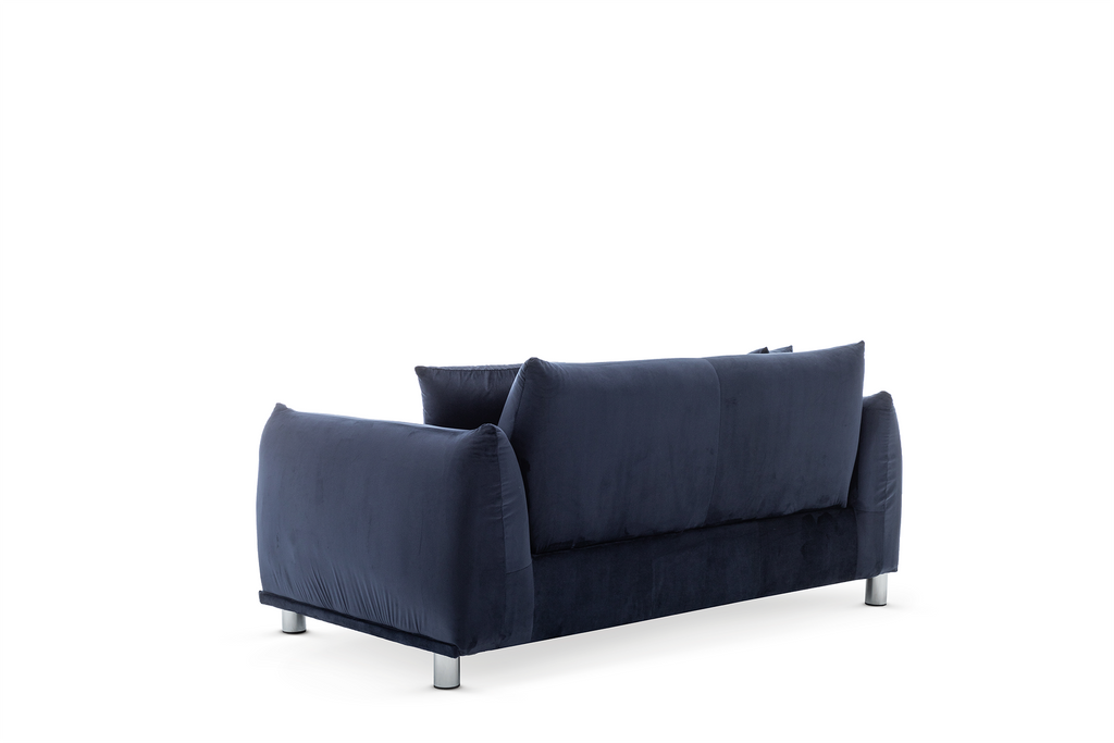 Velvet Navy Blue 2 Seater Murano Sofa