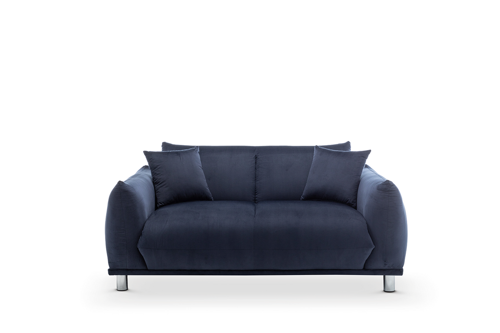 Velvet Navy Blue 2 Seater Murano Sofa