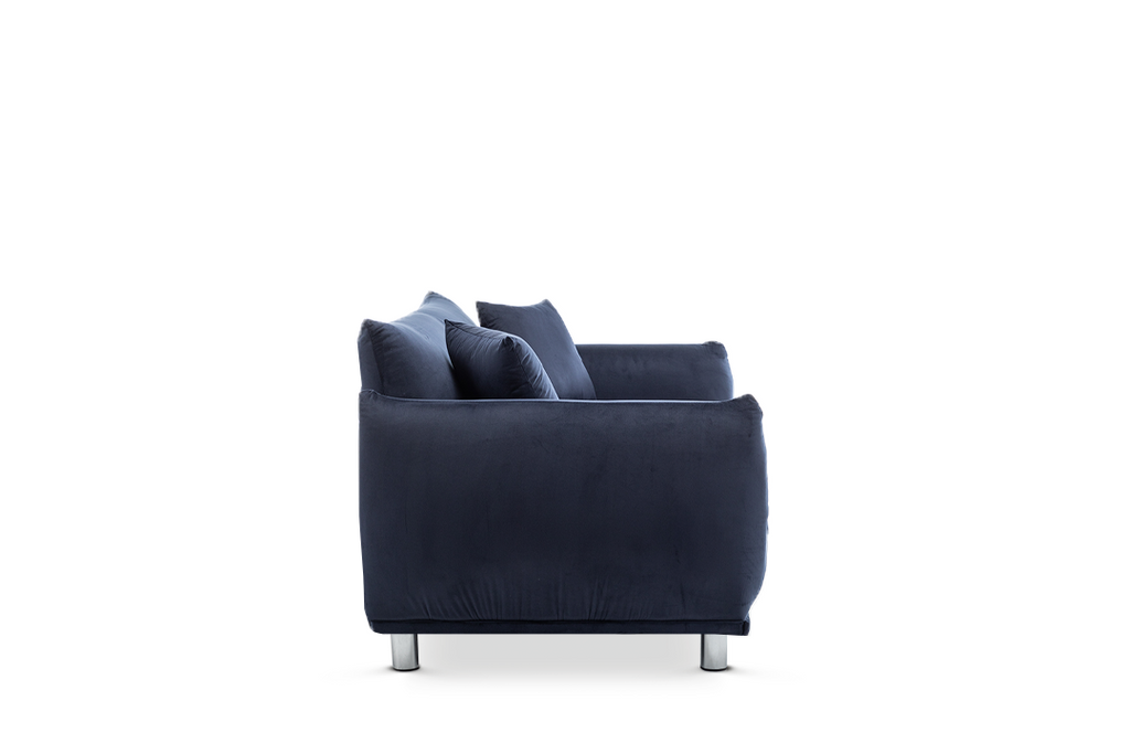 Velvet Navy Blue 2 Seater Murano Sofa