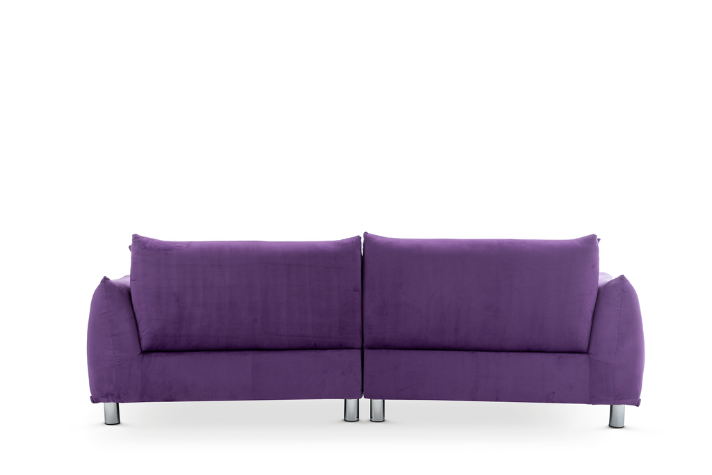 Velvet Purple 3 Seater Murano Sofa