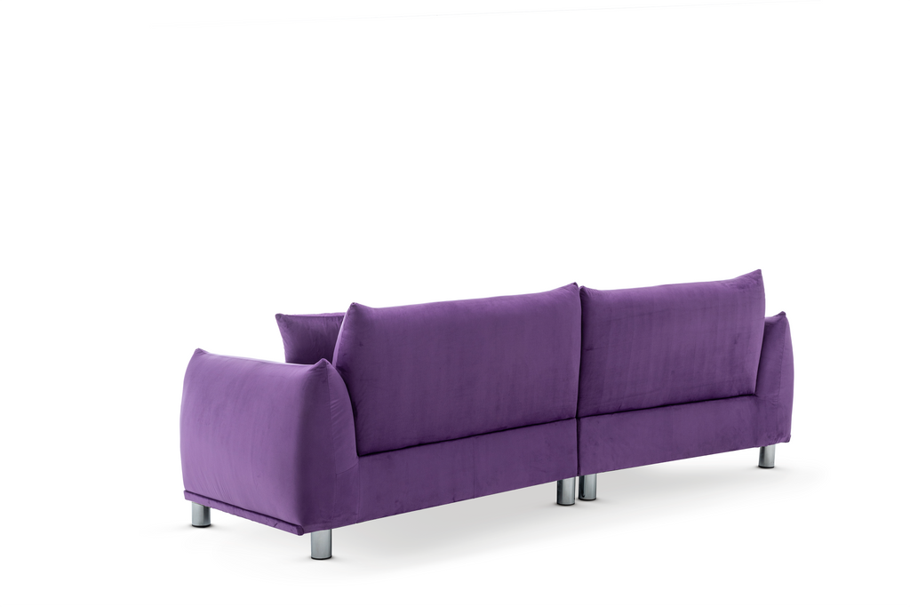 Velvet Purple 3 Seater Murano Sofa