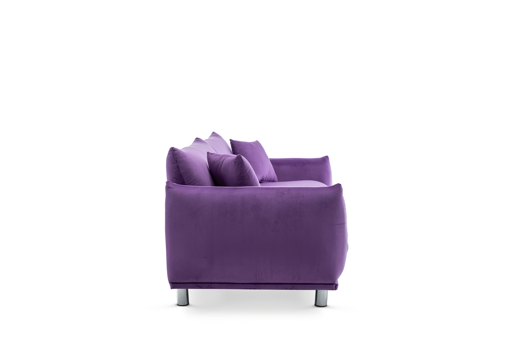 Velvet Purple 3 Seater Murano Sofa