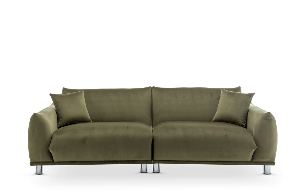 Velvet Sage Green 3 Seater Murano Sofa