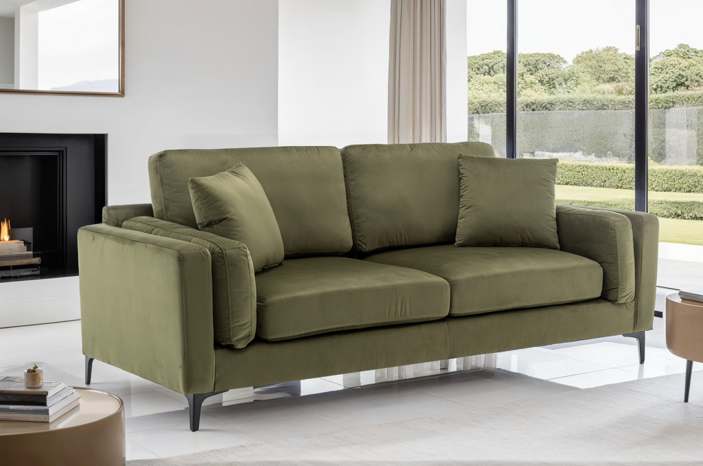 Velvet Sage Green 3 Seater Sofa MARGHERA Background velvet-sage-green-3-seater-sofa-marghera-background
