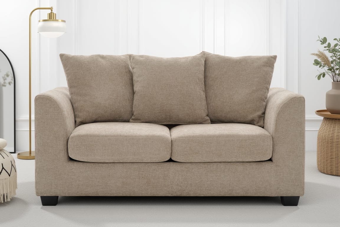 Beige Chenille 2 Seater Sofa CHLOE
