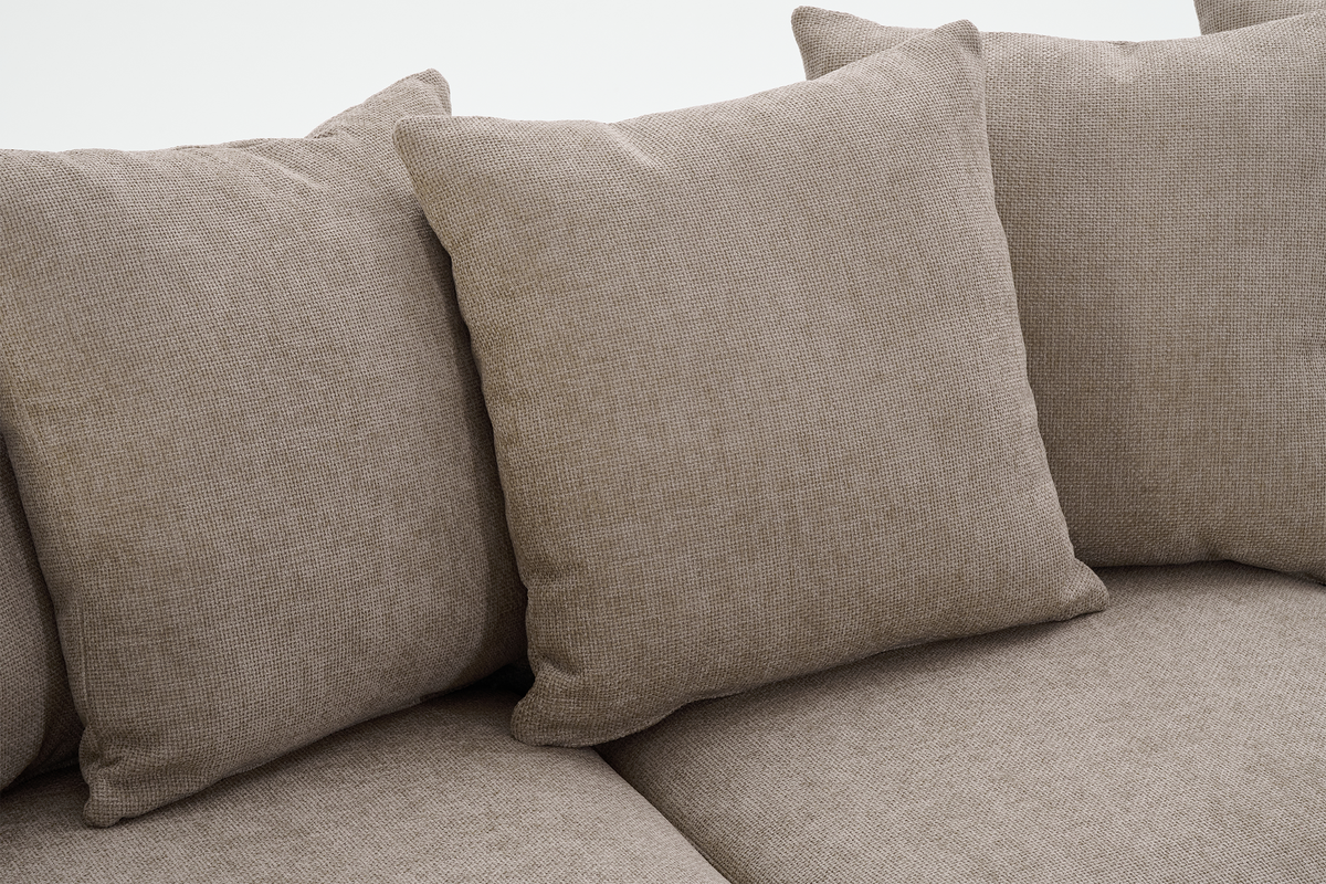 Beige Chenille 2C1 Corner Sofa with Chaise CHLOE