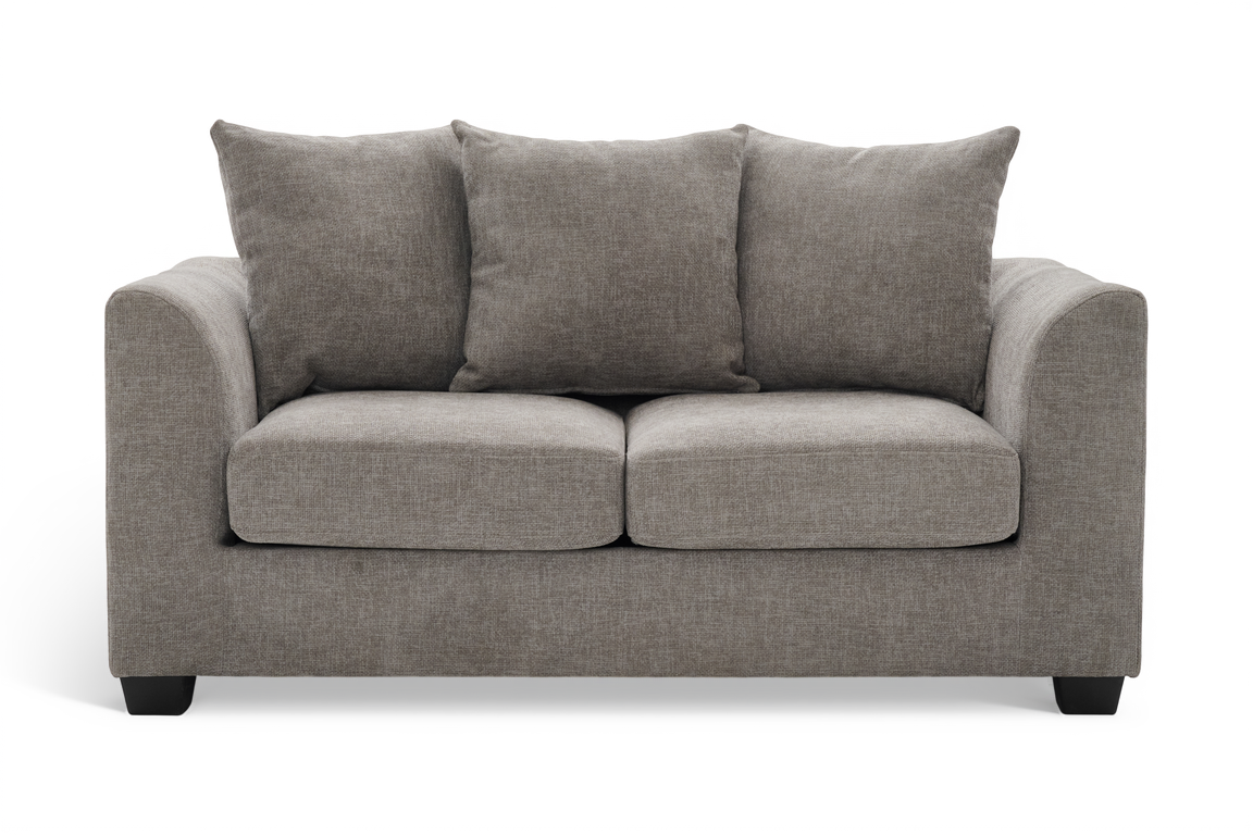 Grey Chenille 3 + 2 Seater Sofa Set CHLOE