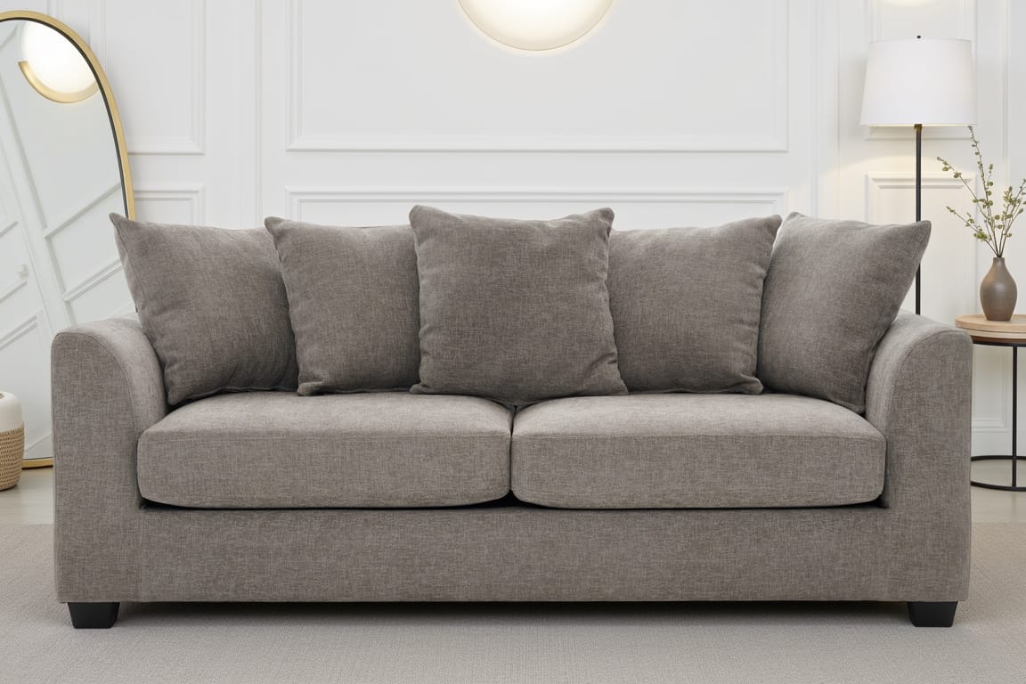 Grey Chenille 3 Seater Sofa CHLOE