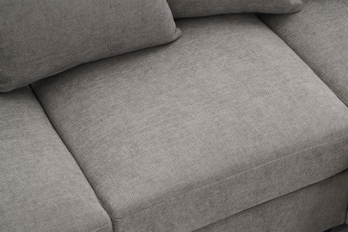 Grey Chenille 2C1 Corner Sofa with Chaise CHLOE