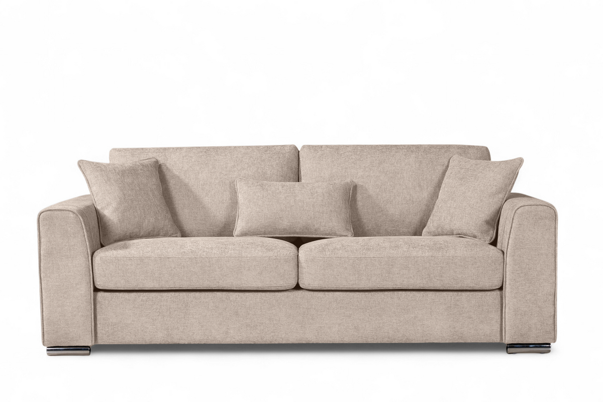 3 seater sofa upholstered in woven chenille
