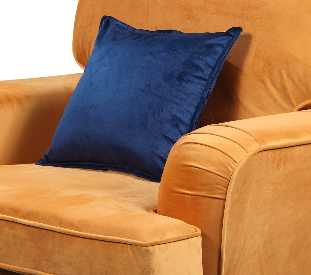 Velvet Mustard Gold 1 Seater Bella Sofa ASTBURY