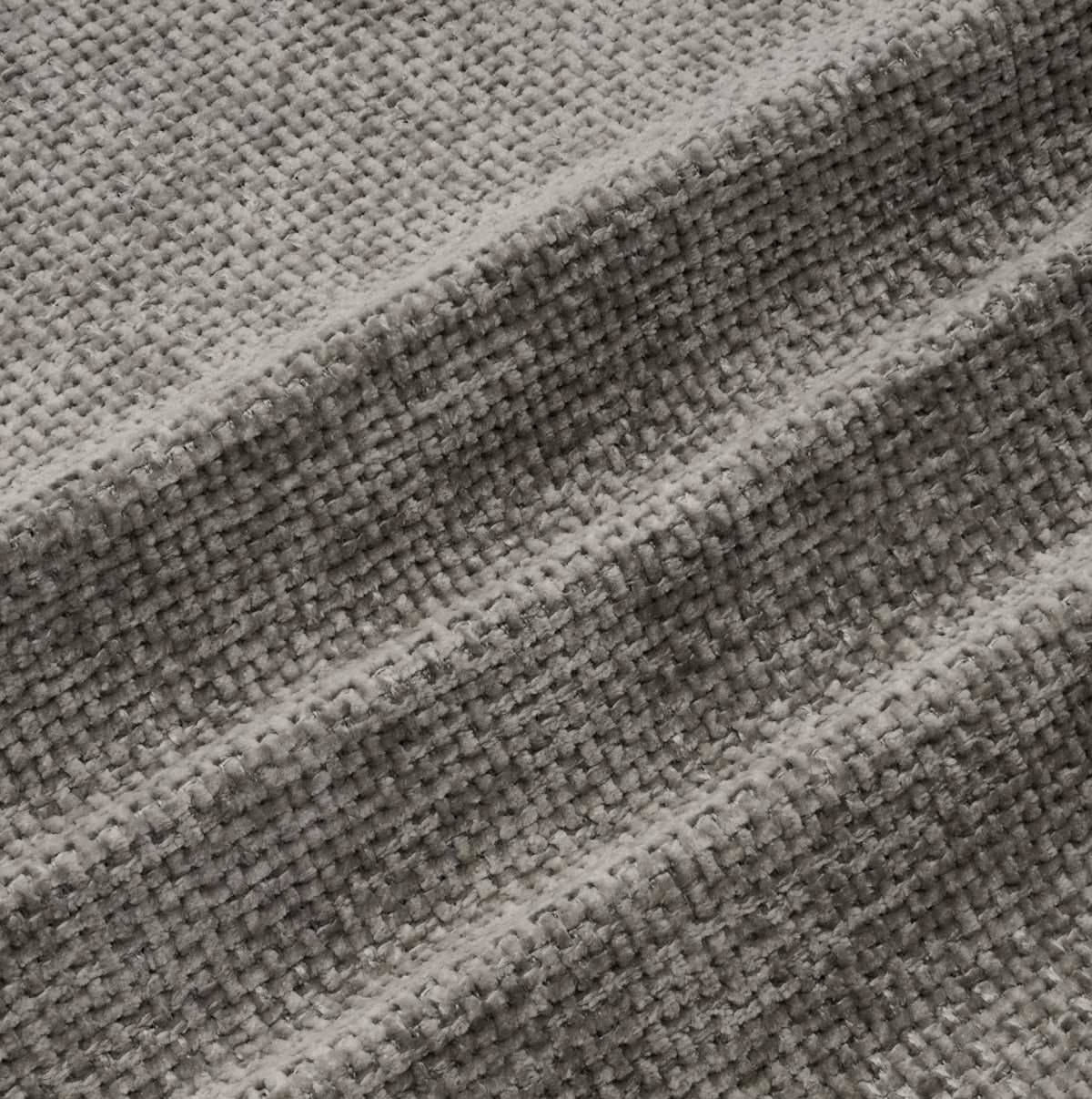 Dark Grey Chenille Fabric Swatch BELFAST