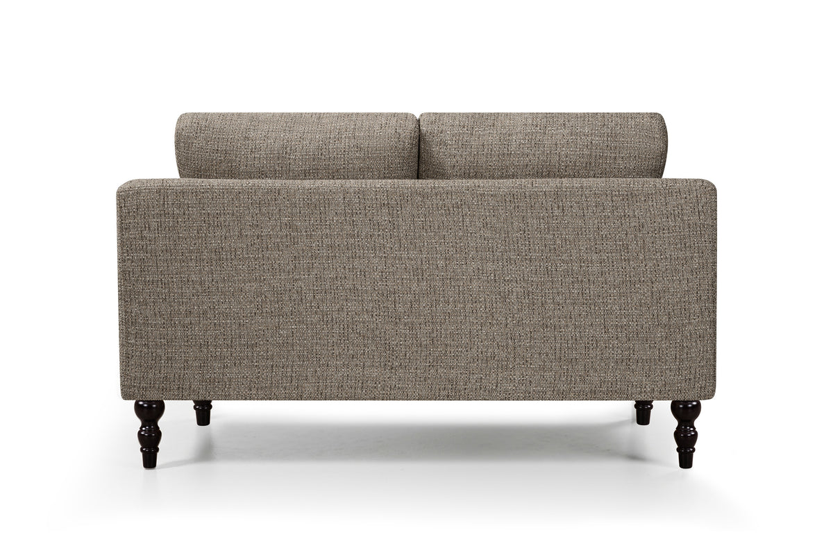 Cocoa Brown Chenille Fabric 2 Seater Sofa RAVELLO
