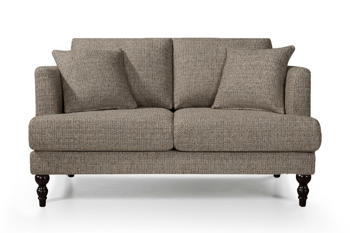 Cocoa Brown Chenille Fabric 2 Seater Sofa RAVELLO