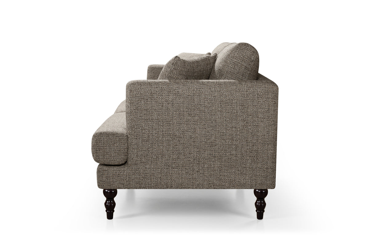 Cocoa Brown Chenille Fabric 2 Seater Sofa RAVELLO