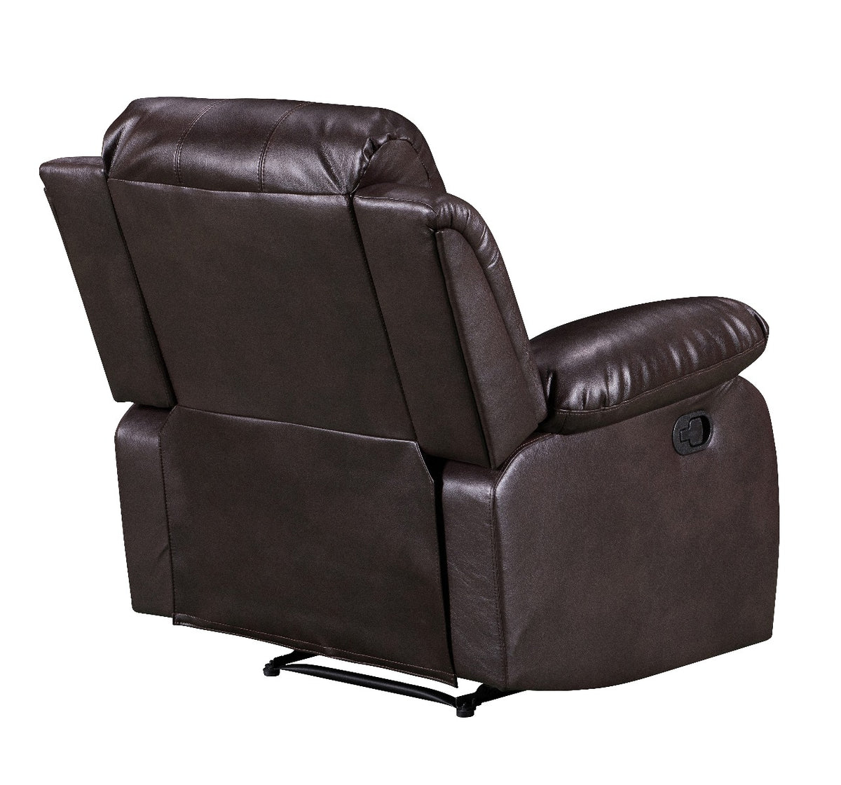 Faux Leather Brown 3 + 1 Seater Manual Recliner Sofa Set VALENCIA