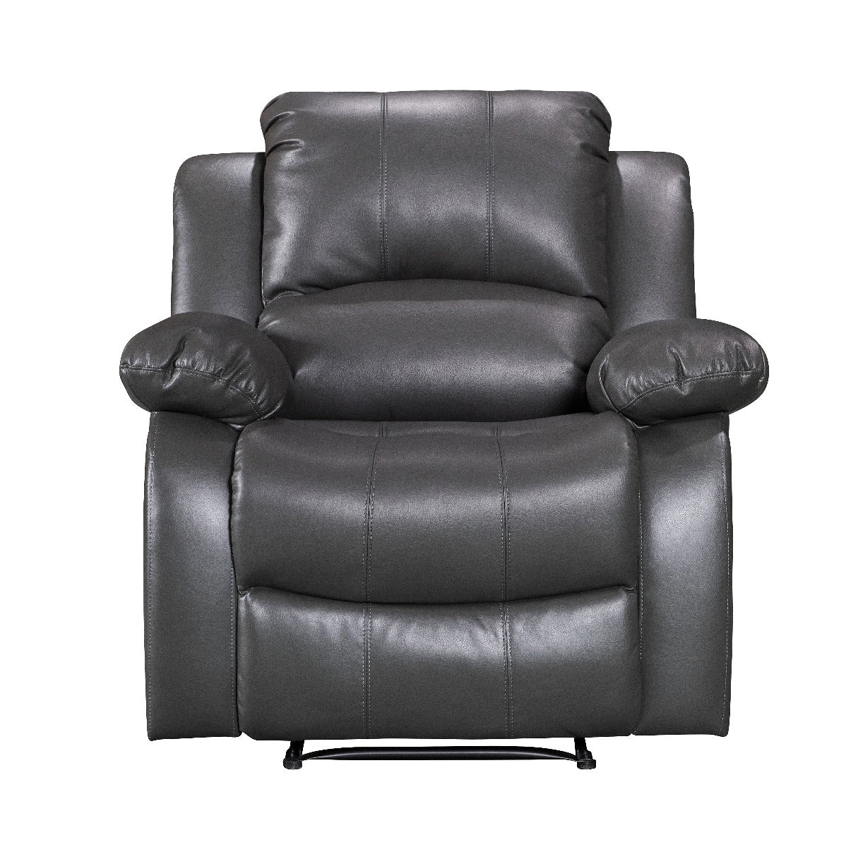 Faux Leather Grey Manual Recliner Chair VALENCIA