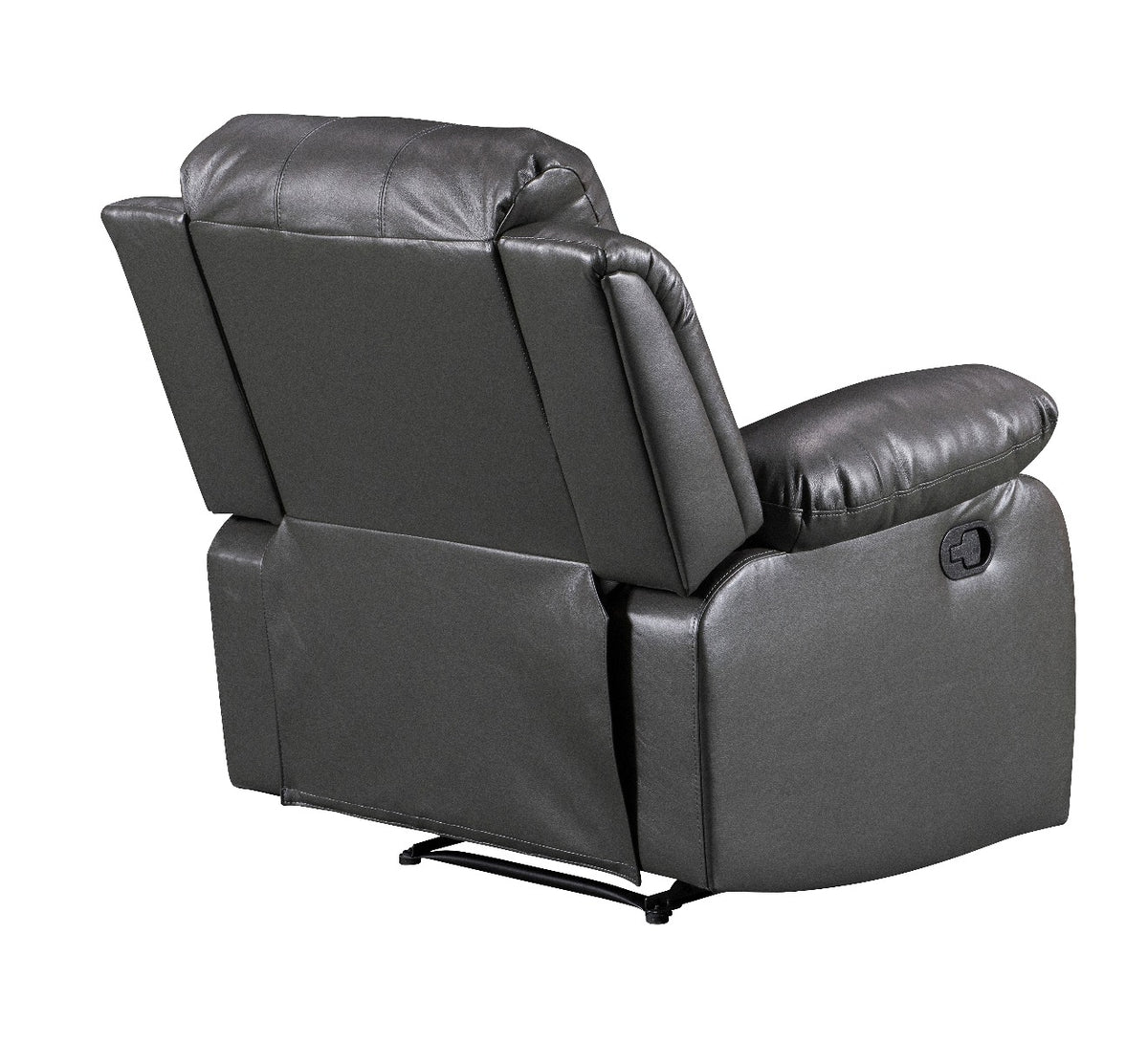 Faux Leather Grey 3 + 1 Seater Manual Recliner Sofa Set VALENCIA