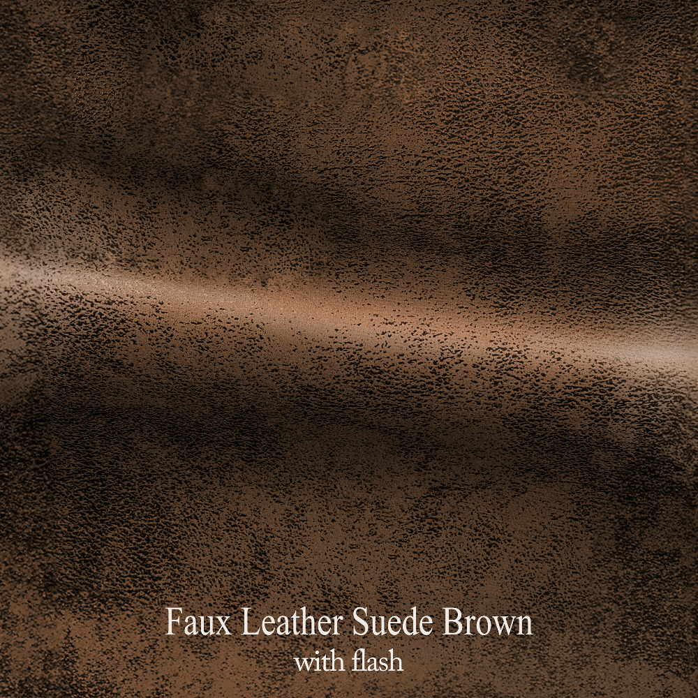 Faux Leather Suede Brown Fabric Swatch