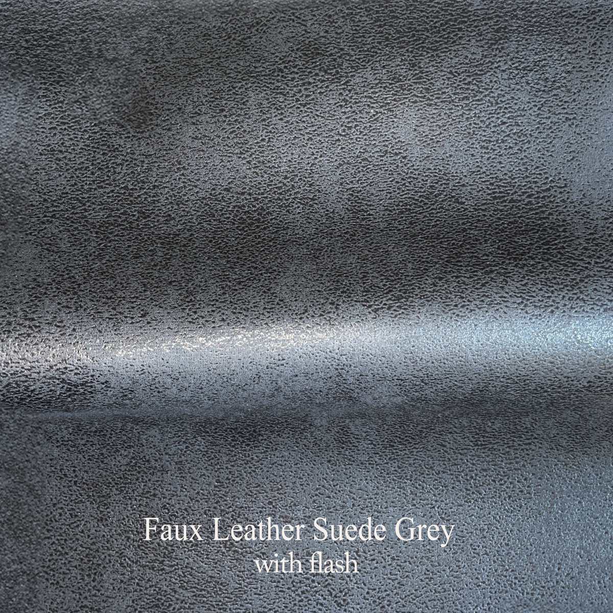 Faux Leather Suede Grey Fabric Swatch