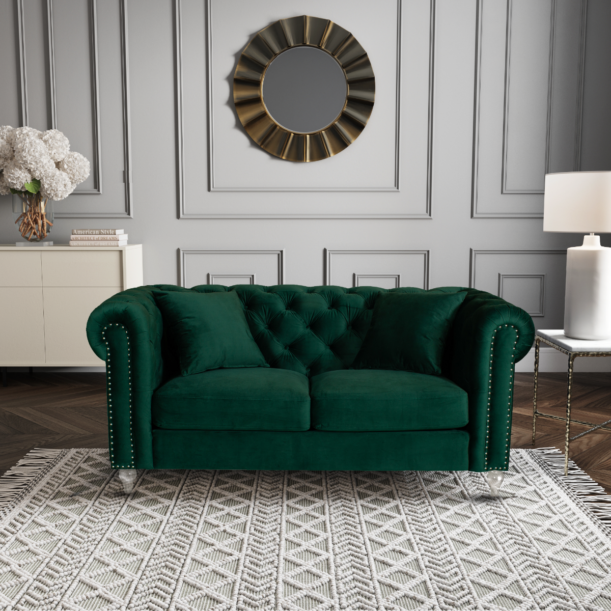 Green couch set deals