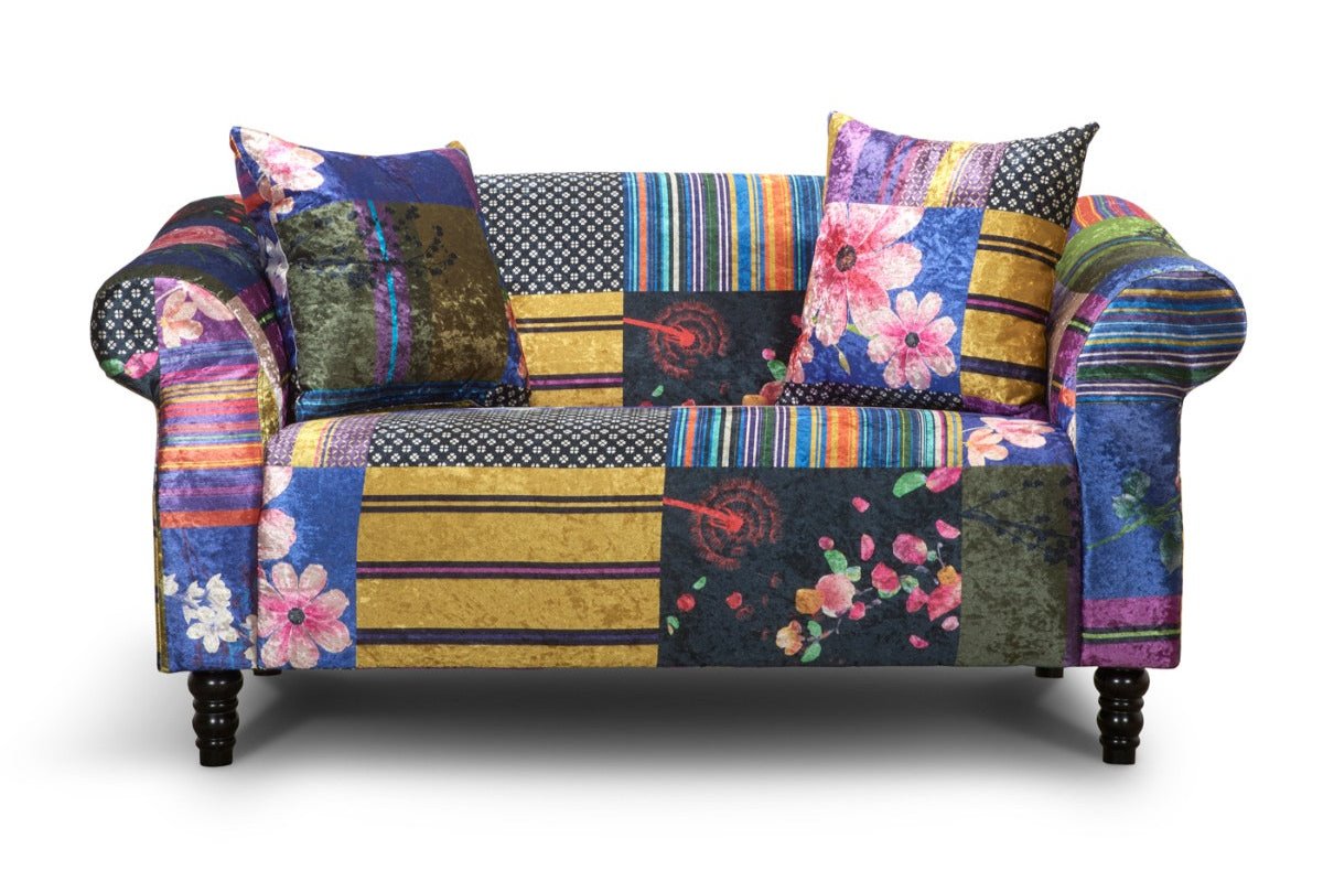 Fabric Patchwork 2 Seater Avici Shout Sofa