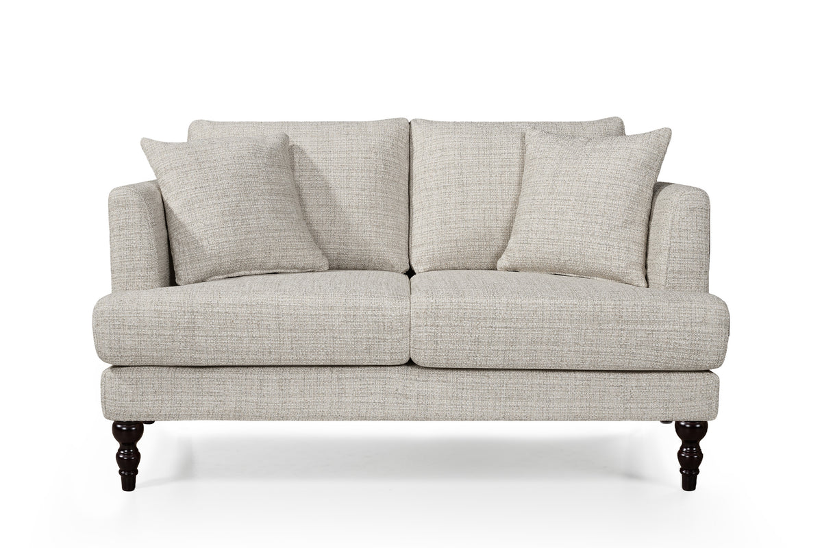 Stone Grey Chenille Fabric 2 Seater Sofa RAVELLO