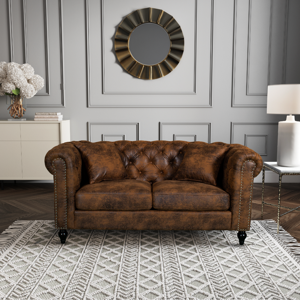 Small chesterfield deals loveseat